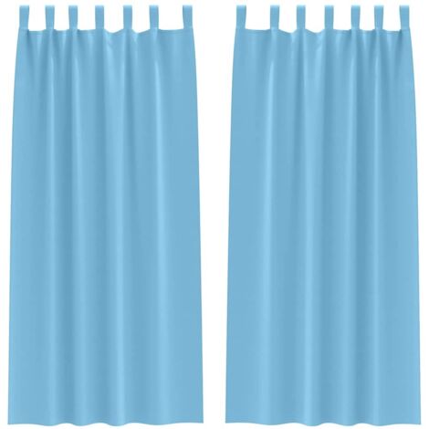 Rideaux occultants,Rideaux anti-lumière avec des rideaux Bleu clair Polyester CFW83409