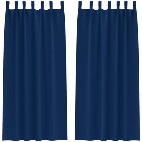 Rideaux occultants，Rideaux anti-lumière avec des rideaux Bleu foncé Polyester CFW38580