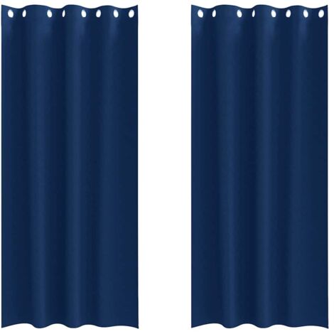 Rideaux occultants，Rideaux anti-lumière avec des rideaux Bleu foncé Polyester CFW40273