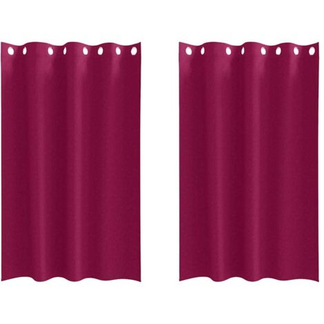 Rideaux occultants,Rideaux anti-lumière avec des rideaux Bordeaux Polyester CFW15587