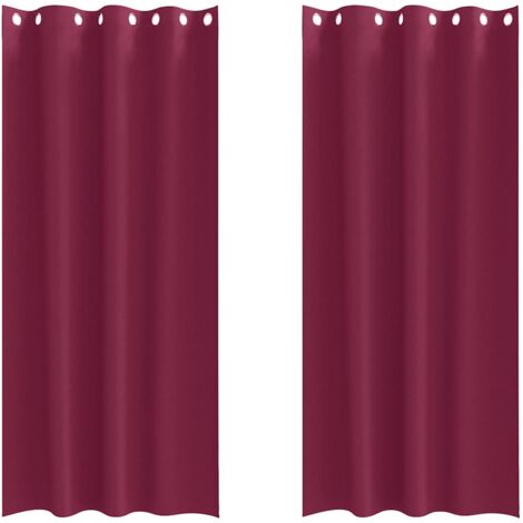 Rideaux occultants，Rideaux anti-lumière avec des rideaux Bordeaux Polyester CFW19632