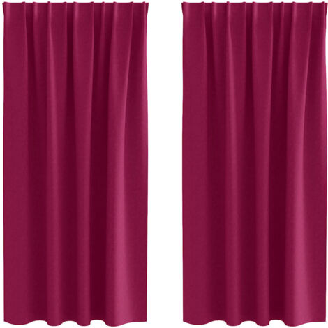 Rideaux occultants,Rideaux anti-lumière avec des rideaux Bordeaux Polyester CFW49411