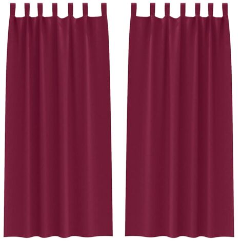 Rideaux occultants,Rideaux anti-lumière avec des rideaux Bordeaux Polyester CFW73595