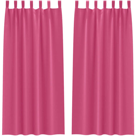 Rideaux occultants,Rideaux anti-lumière avec des rideaux Bright Pink Polyester CFW55057