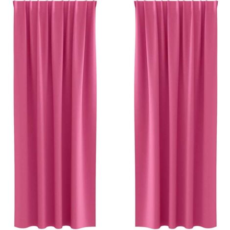 Rideaux occultants，Rideaux anti-lumière avec des rideaux Bright Pink Polyester CFW81852