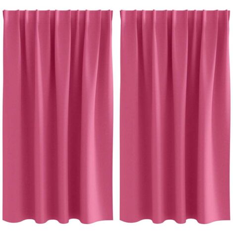 Rideaux occultants,Rideaux anti-lumière avec des rideaux Bright Pink Polyester CFW86304