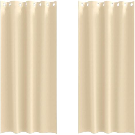 Rideaux occultants，Rideaux anti-lumière avec des rideaux Crème Polyester CFW17887