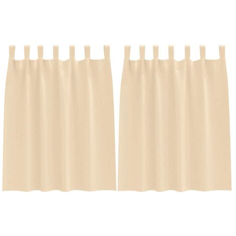 Rideaux occultants，Rideaux anti-lumière avec des rideaux Crème Polyester CFW43248