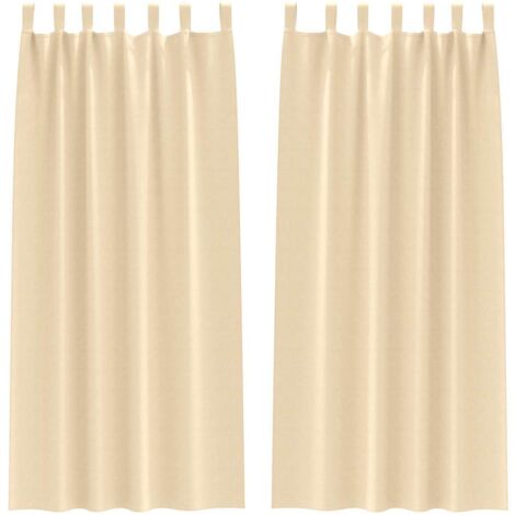 Rideaux occultants，Rideaux anti-lumière avec des rideaux Crème Polyester CFW45180