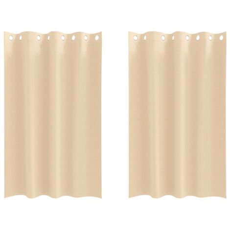 Rideaux occultants，Rideaux anti-lumière avec des rideaux Crème Polyester CFW48652