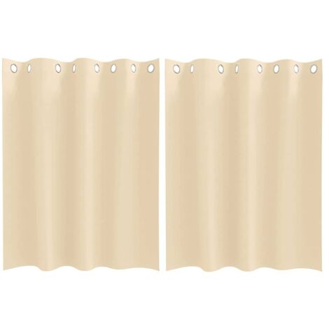 Rideaux occultants，Rideaux anti-lumière avec des rideaux Crème Polyester CFW87084