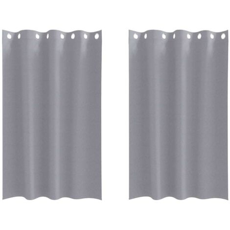 Rideaux occultants,Rideaux anti-lumière avec des rideaux Gris clair Polyester CFW10896
