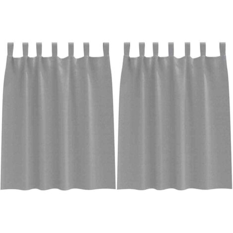 Rideaux occultants，Rideaux anti-lumière avec des rideaux Gris clair Polyester CFW26458