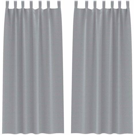 Rideaux occultants,Rideaux anti-lumière avec des rideaux Gris clair Polyester CFW60786