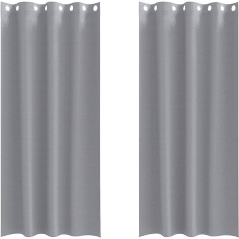 Rideaux occultants，Rideaux anti-lumière avec des rideaux Gris clair Polyester CFW65887
