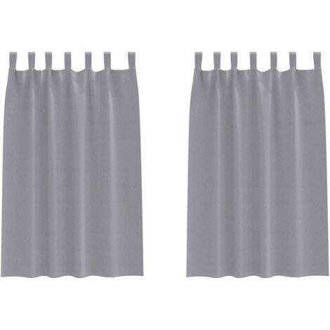 Rideaux occultants,Rideaux anti-lumière avec des rideaux Gris clair Polyester CFW76721