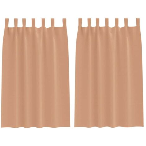 Rideaux occultants,Rideaux anti-lumière avec des rideaux Marron Clair Polyester CFW53882