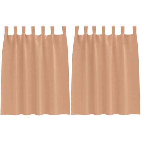 Rideaux occultants,Rideaux anti-lumière avec des rideaux Marron Clair Polyester CFW68857