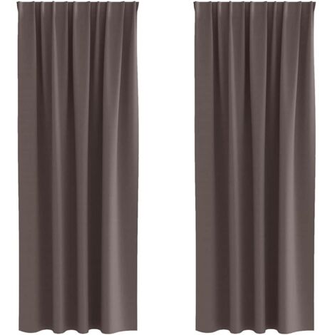 Rideaux occultants，Rideaux anti-lumière avec des rideaux Marron foncé Polyester CFW14231