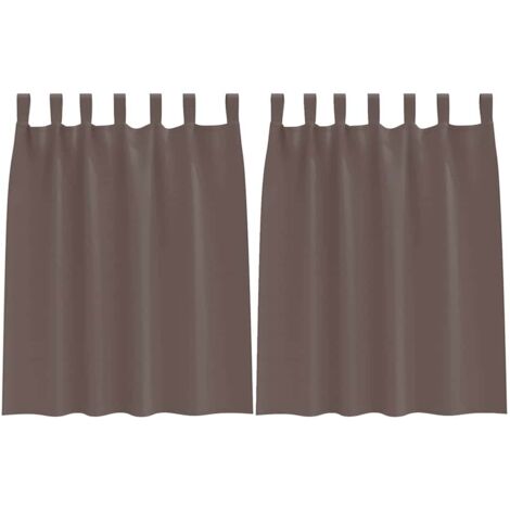 Rideaux occultants,Rideaux anti-lumière avec des rideaux Marron foncé Polyester CFW48899