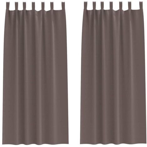 Rideaux occultants，Rideaux anti-lumière avec des rideaux Marron foncé Polyester CFW72676