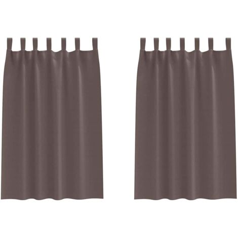 Rideaux occultants,Rideaux anti-lumière avec des rideaux Marron foncé Polyester CFW73561