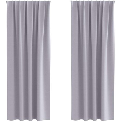 Rideaux occultants,Rideaux anti-lumière avec des rideaux Metal Grey Polyester CFW11658