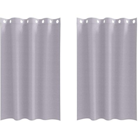 Rideaux occultants,Rideaux anti-lumière avec des rideaux Metal Grey Polyester CFW52424