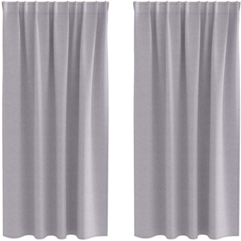 Rideaux occultants，Rideaux anti-lumière avec des rideaux Metal Grey Polyester CFW59616