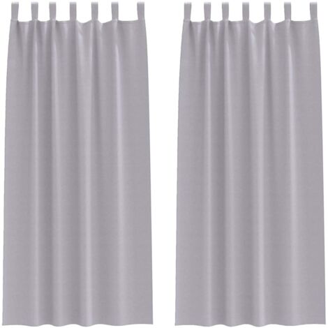 Rideaux occultants，Rideaux anti-lumière avec des rideaux Metal Grey Polyester CFW85401