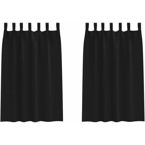 Rideaux occultants，Rideaux anti-lumière avec des rideaux Noir Polyester CFW78340