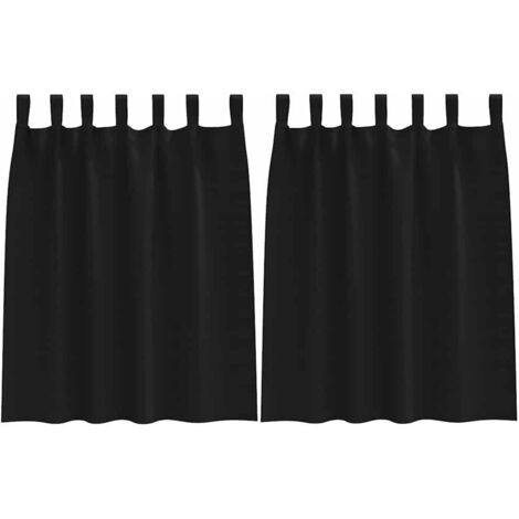 Rideaux occultants，Rideaux anti-lumière avec des rideaux Noir Polyester CFW89642