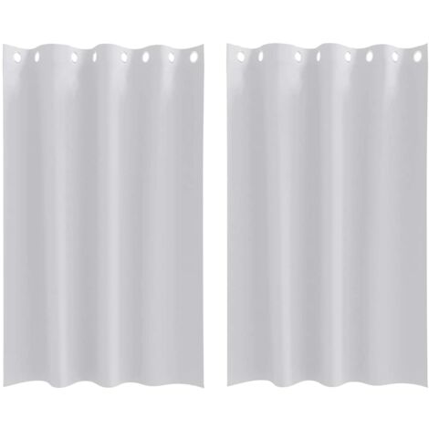 Rideaux occultants,Rideaux anti-lumière avec des rideaux Pale Grey Polyester CFW39632