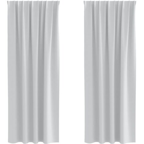Rideaux occultants,Rideaux anti-lumière avec des rideaux Pale Grey Polyester CFW75372