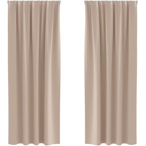 Rideaux occultants，Rideaux anti-lumière avec des rideaux Taupe Polyester CFW56616