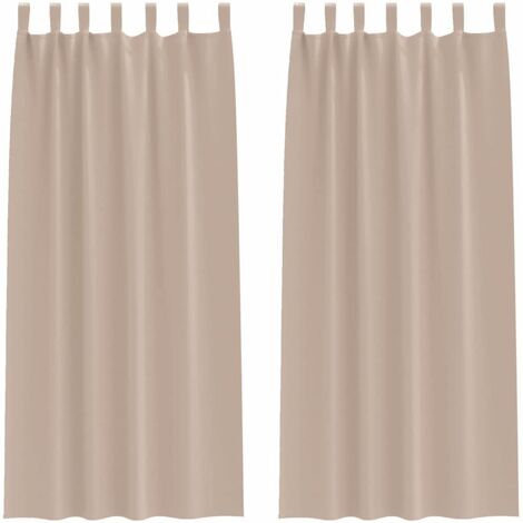 Rideaux occultants,Rideaux anti-lumière avec des rideaux Taupe Polyester CFW78679