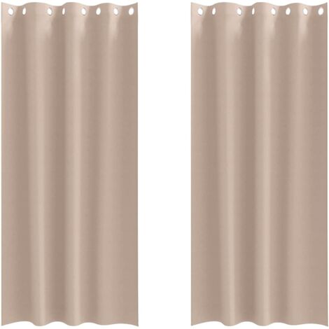 Rideaux occultants,Rideaux anti-lumière avec des rideaux Taupe Polyester CFW93974