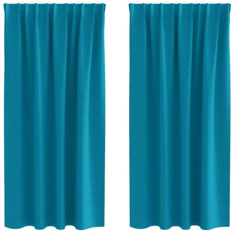 Rideaux occultants,Rideaux anti-lumière avec des rideaux Turquoise Polyester CFW37003