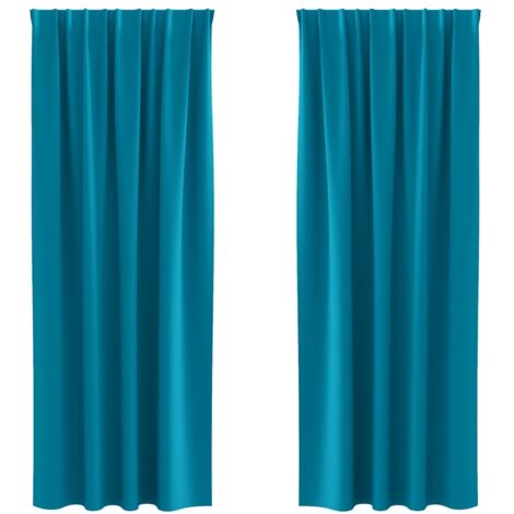 Rideaux occultants,Rideaux anti-lumière avec des rideaux Turquoise Polyester CFW62521