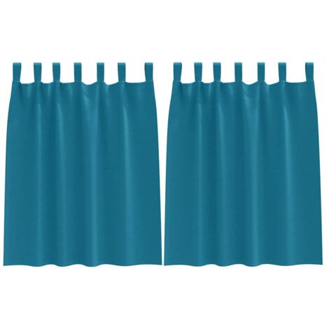 Rideaux occultants,Rideaux anti-lumière avec des rideaux Turquoise Polyester CFW72541