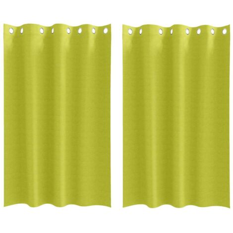 Rideaux occultants，Rideaux anti-lumière avec des rideaux Vert Polyester CFW24307
