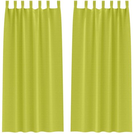 Rideaux occultants，Rideaux anti-lumière avec des rideaux Vert Polyester CFW24631