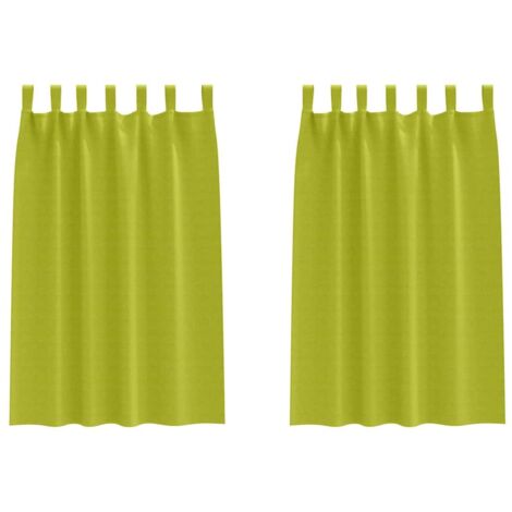 Rideaux occultants，Rideaux anti-lumière avec des rideaux Vert Polyester CFW30899