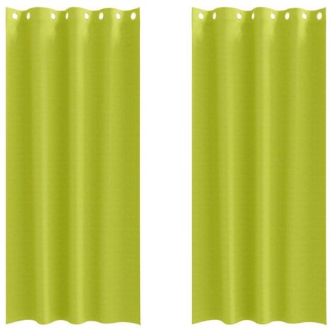 Rideaux occultants，Rideaux anti-lumière avec des rideaux Vert Polyester CFW36458