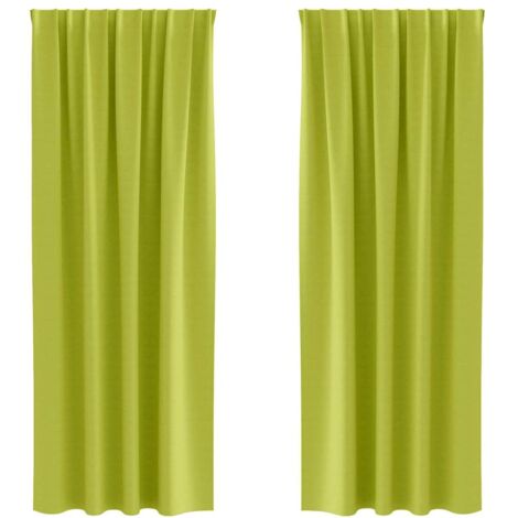 Rideaux occultants，Rideaux anti-lumière avec des rideaux Vert Polyester CFW76131