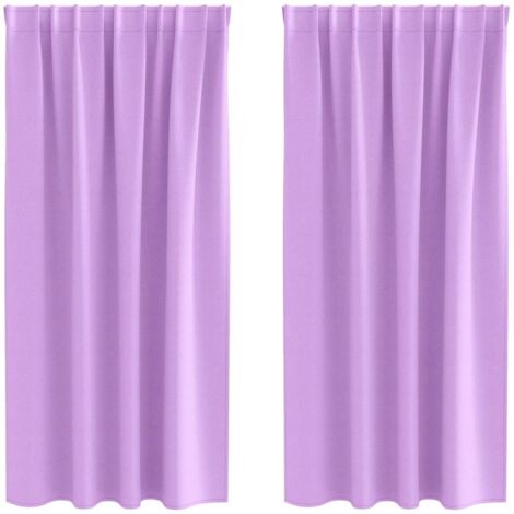 Rideaux occultants，Rideaux anti-lumière avec des rideaux Violet Polyester CFW70419