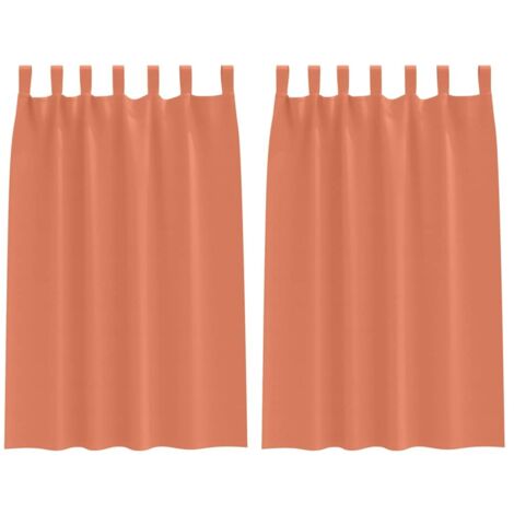 Rideaux occultants,Rideaux anti-lumière Couleur terre cuite Polyester CFW17545
