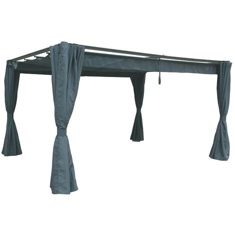Rideaux Palmeira Ardoise (4 rideaux) - Hespéride - Ardoise