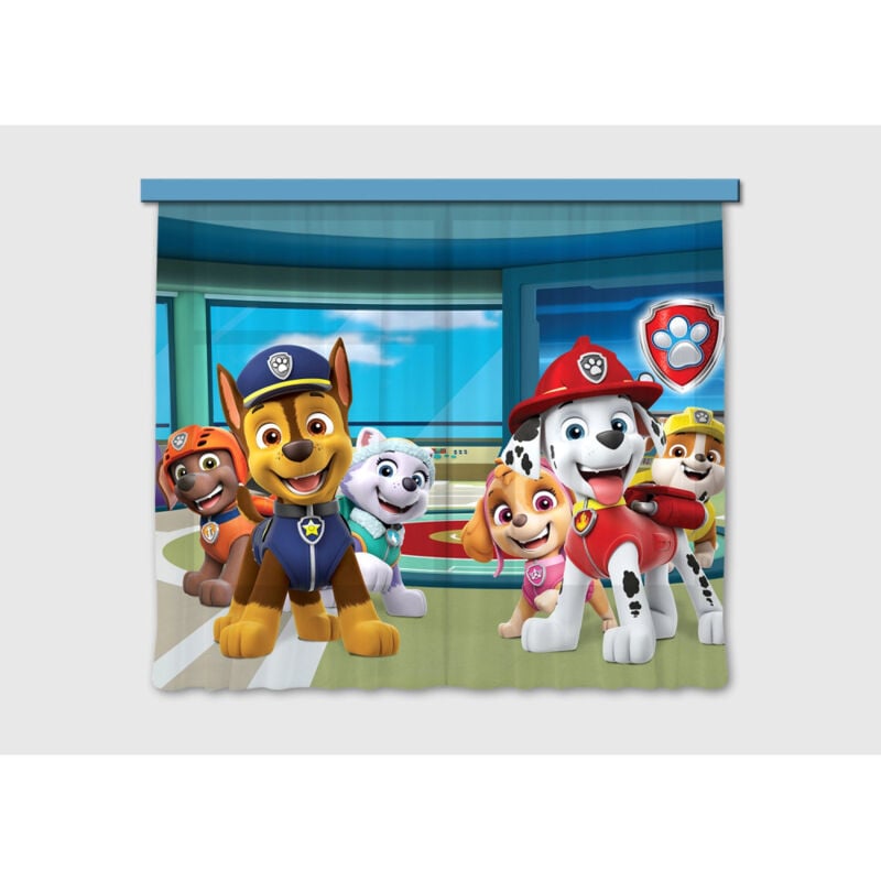 Rideaux Pat'Patrouille modèle dans la tour de commande - 2 pièces 90 cm x 160 cm