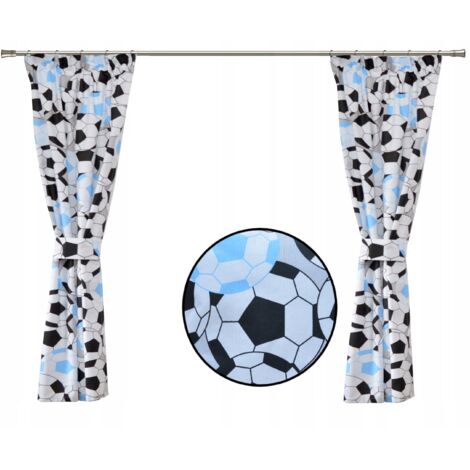 Rideaux pour enfants, ballons de football pour une chambre de garçon